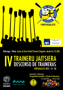 Cartel del IV Descenso de traineras de Portugalete disputado el 20-12-2015