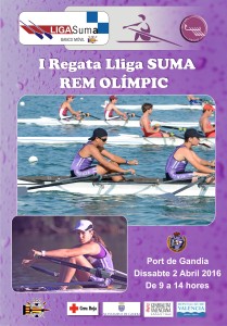Cartel de la I Regata Liga Suma de Remo Olimpico disputada el 02-04-2015 en Gandia